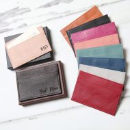 Personalised leather card holder