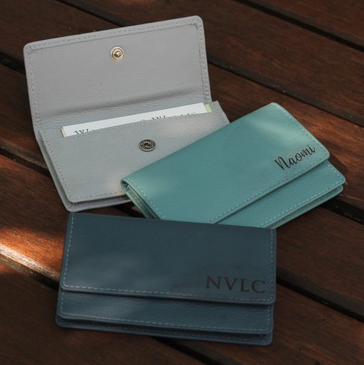 Large Personalised Leather Card Holder