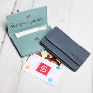 Large Personalised Leather Card Holder